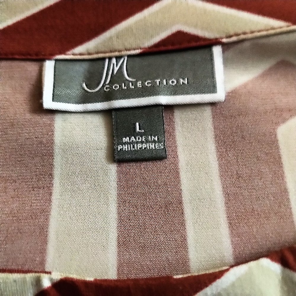 Geometric Tunic by JM Collection EUC L/XL - Picture 3 of 5